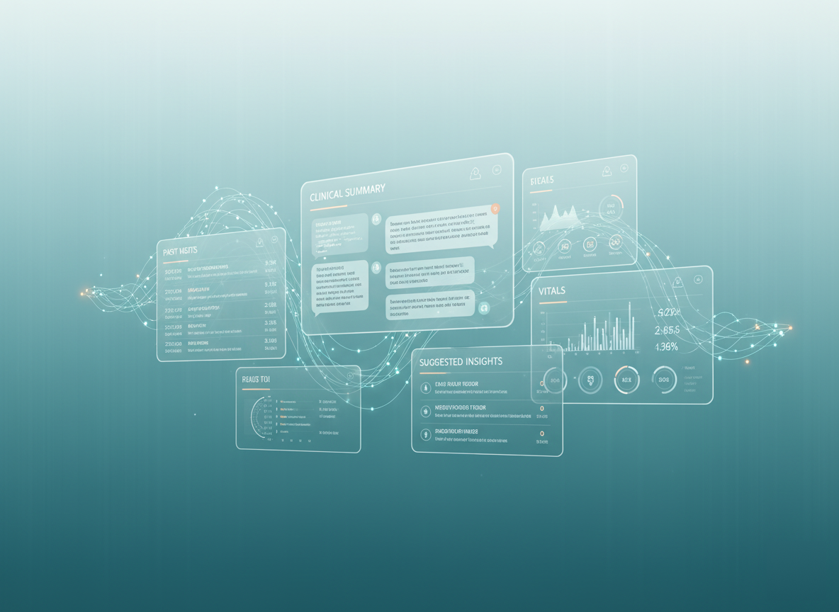 AI-powered clinical summary panels and insights